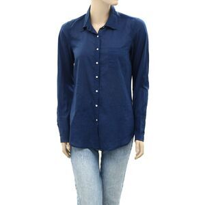 Nili Lotan Cotton Voile NL Buttondown Shirt Blouse Top Long Sleeve XS NEW 278726